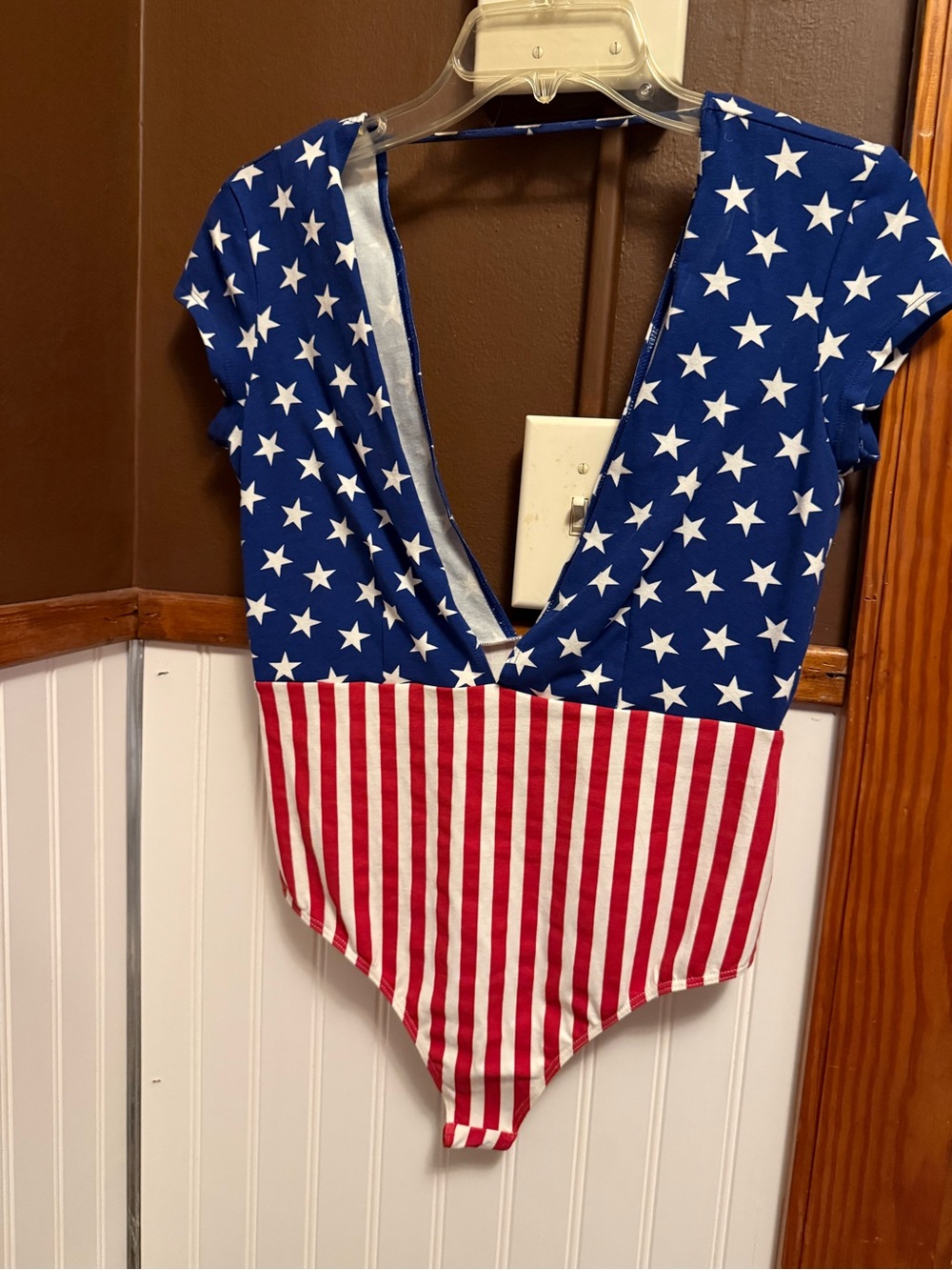American Apparel American flag body suit